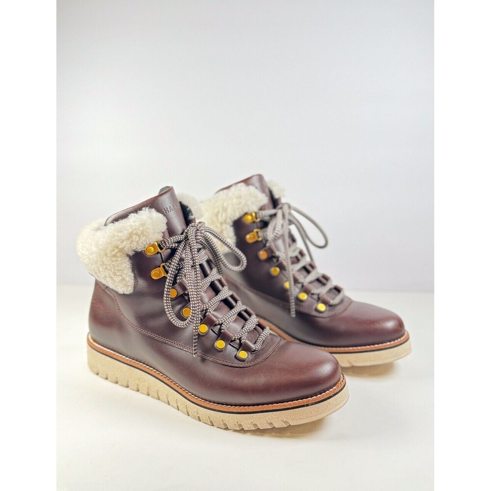 Cole Haan Brown Combat & Moto Boots